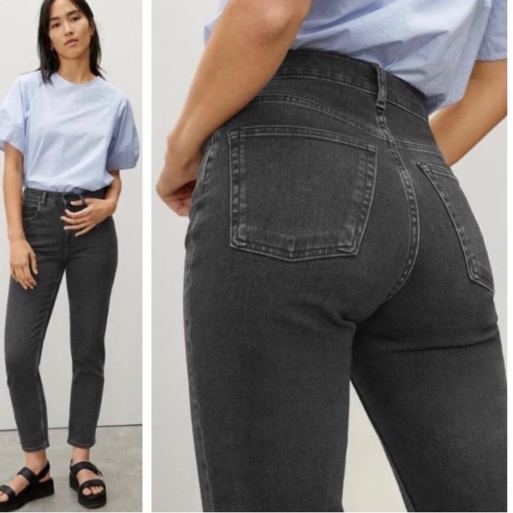 EVERLANE | Authentic Stretch Mid Rise Ankle Skinny Jeans Washed Black Women’s 31 - Picture 8 of 11